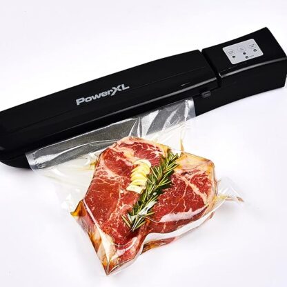 PowerXL Duo NutriSealer Food Vacuum Sealer Machine with Vacuum Seal Bags & Rolls, Double Airtig - Image 4