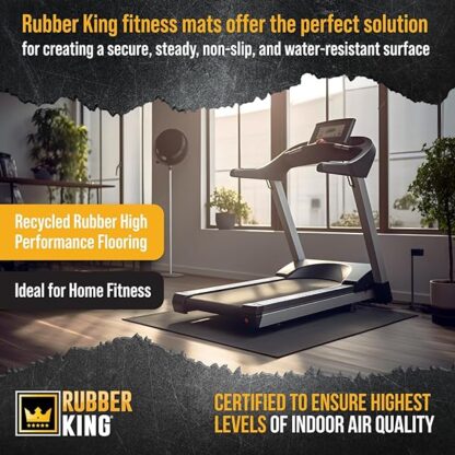 Rubber King Fitness Mat - 3' x 6' x 5mm - A Premium Durable Low Odor Exercise Mat Indoor/ - Image 4