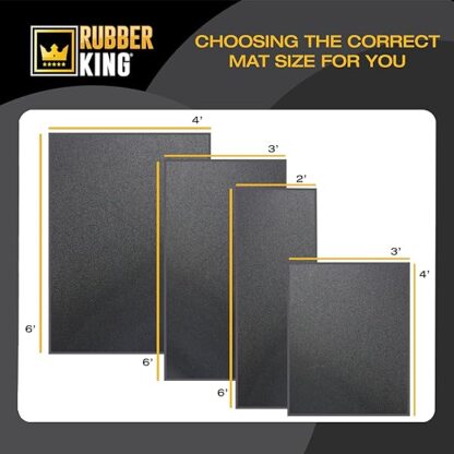 Rubber King Fitness Mat - 3' x 6' x 5mm - A Premium Durable Low Odor Exercise Mat Indoor/ - Image 6