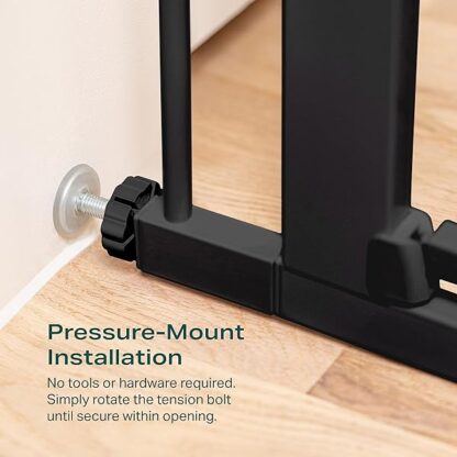 Cumbor 29.7-46" Baby Gate for Stairs, Auto Close Dog Gate for the House, Easy Install Pressure - Image 5