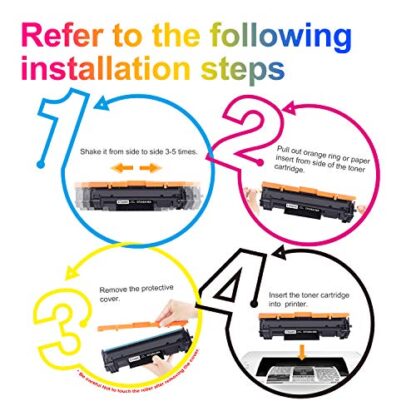 Uniwork 48A CF248A Toner Compatible Toner Cartridge Replacement for HP 48A CF248A Toner Cartridge Compatible with Laserjet Pro M15w M29w M30w M31w MFP M28w M29a M15a M16w Printer Toner, 4 Black - Image 6