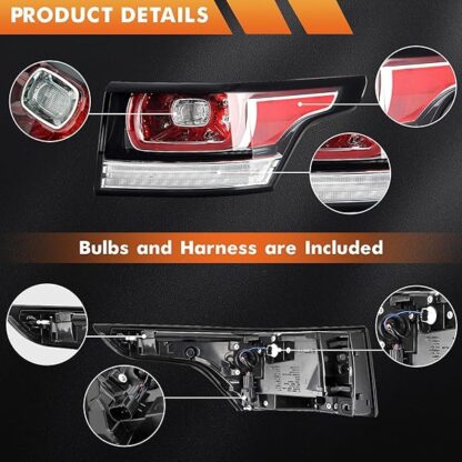 KAKSEY Brake Tail Light LED Rear Lamp Assembly Compatible with Land Rover Range Rover Sport 2014 20 - Image 4