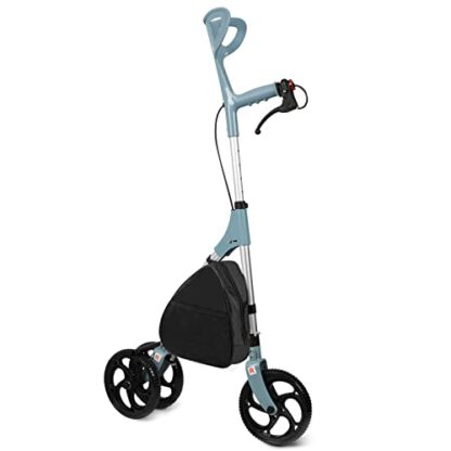 DAILYLIFE 3 Wheel Rollator Walker with Brake, Lightweight Folding Mobility Rolling Walker for Senio