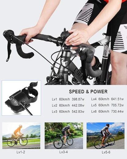 Bike Trainer, Magnetic Bicycle Stationary Stand for Indoor Exercise Riding, 26-29" & 700C - Image 4