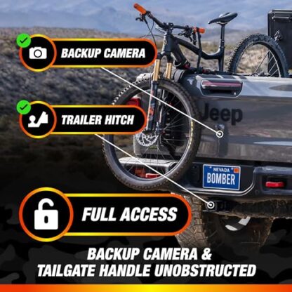 Bomber Strap (Black with Magnetic Buckles: Made in USA Patented, Overlanding Tailgate Bike Pad, Truck Tailgate Bike Pad, Designed for Bikes - Image 7