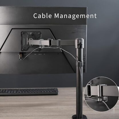 VIVO Single Monitor Mount Stand for Desks, Holds Screens up to 32 in Regular and 38 in Ultrawide - Image 8