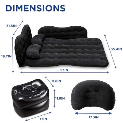 Car Air Mattress Truck Back Seat Bed – Zento Deals Camping Bed Inflatable Mattress – Portable T - Image 6